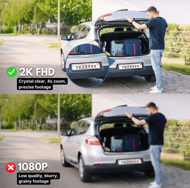 Discreet window-mounted security camera watching front yard